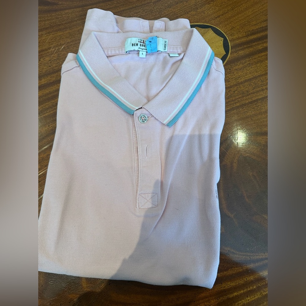 Ben Sherman pink polo shirt